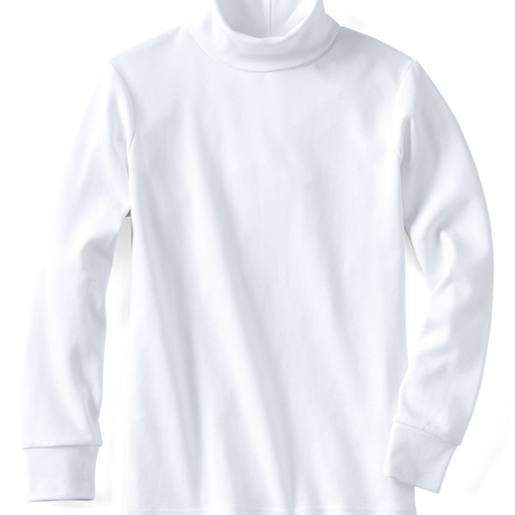 LANDS END White cotton turtleneck - NWT - Picture 1 of 1